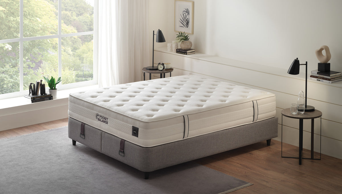 Матрак «Pocket Balance» + пробиотици и влакна Tencel, с покет пружинна система, 32 см