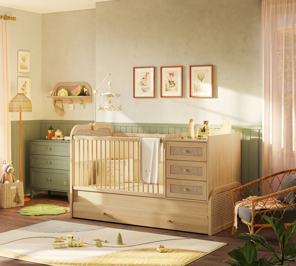 Трансформираща кошара «Loof Baby» размер 80x180cm