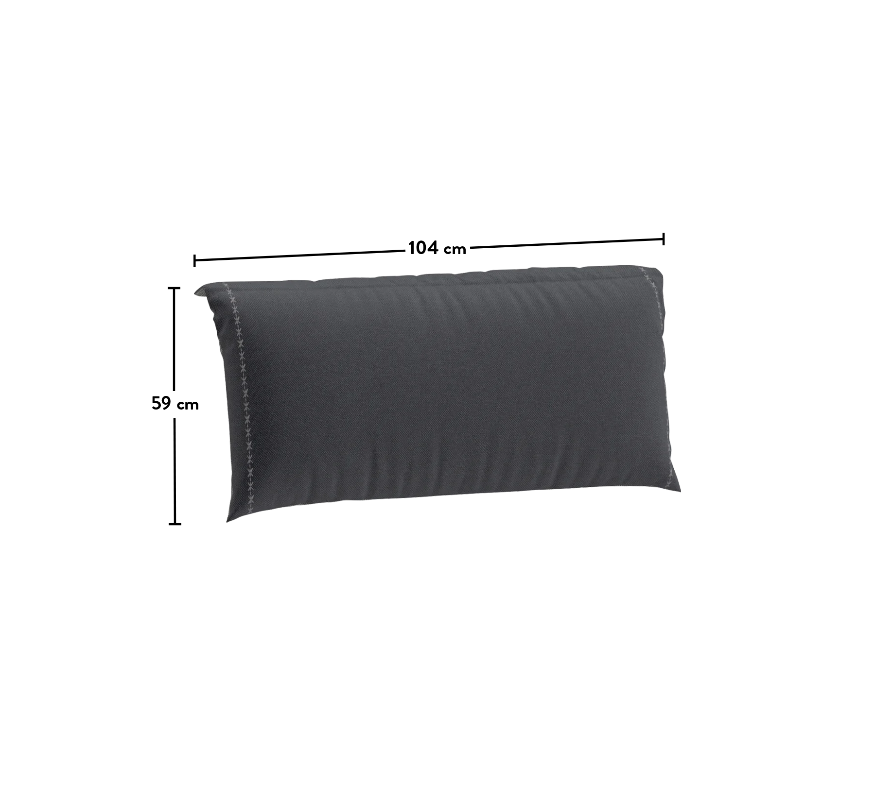 Възглавница «Anthracite-Grey» - двулицева, за табла, размер 100x200см