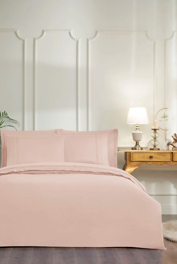 Двоен спален комплект «Soft Line Organic» - 6 части, памучен сатен