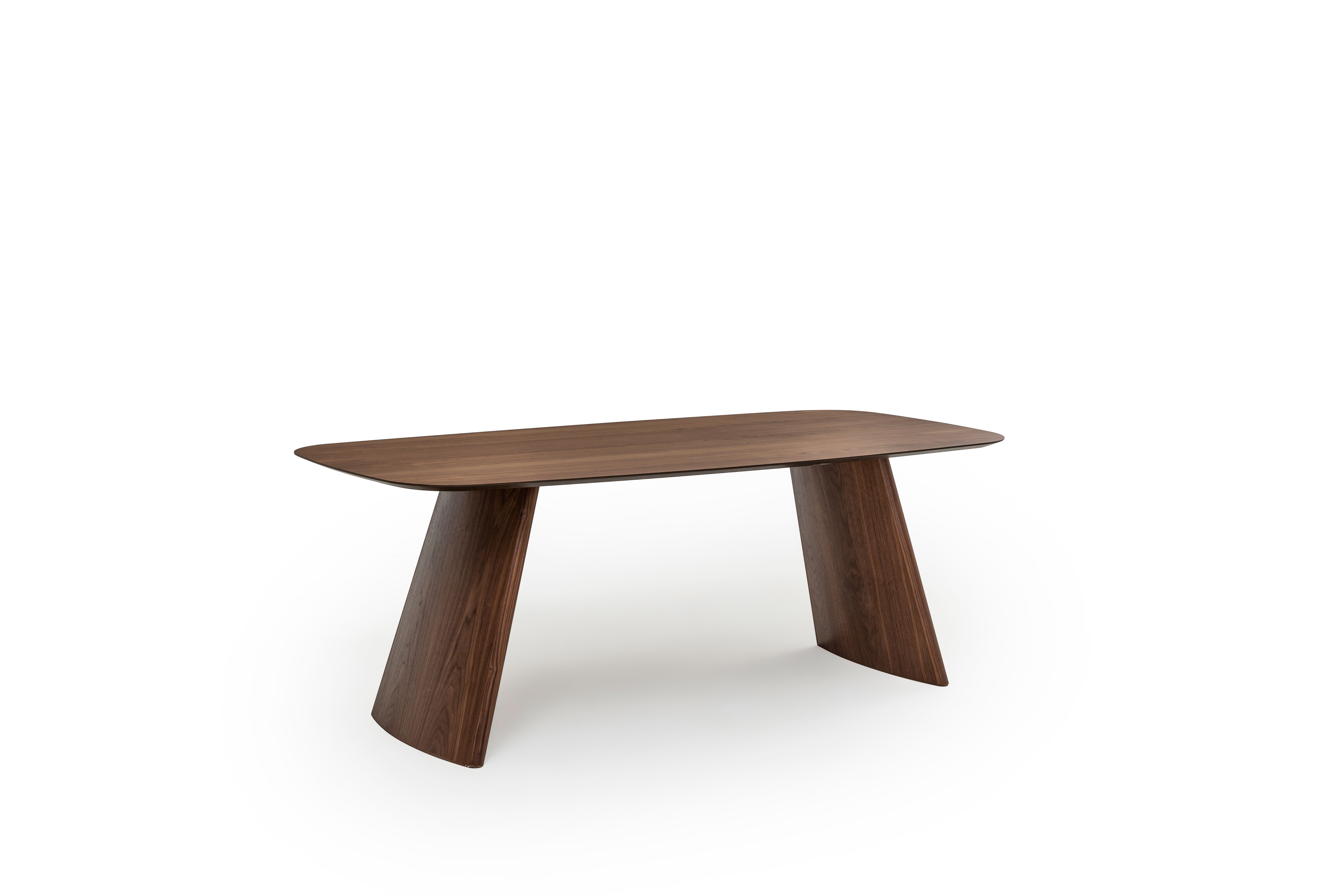 Трапезна маса «Delta Bej Walnut» + керамичен плот и естествен фурнир