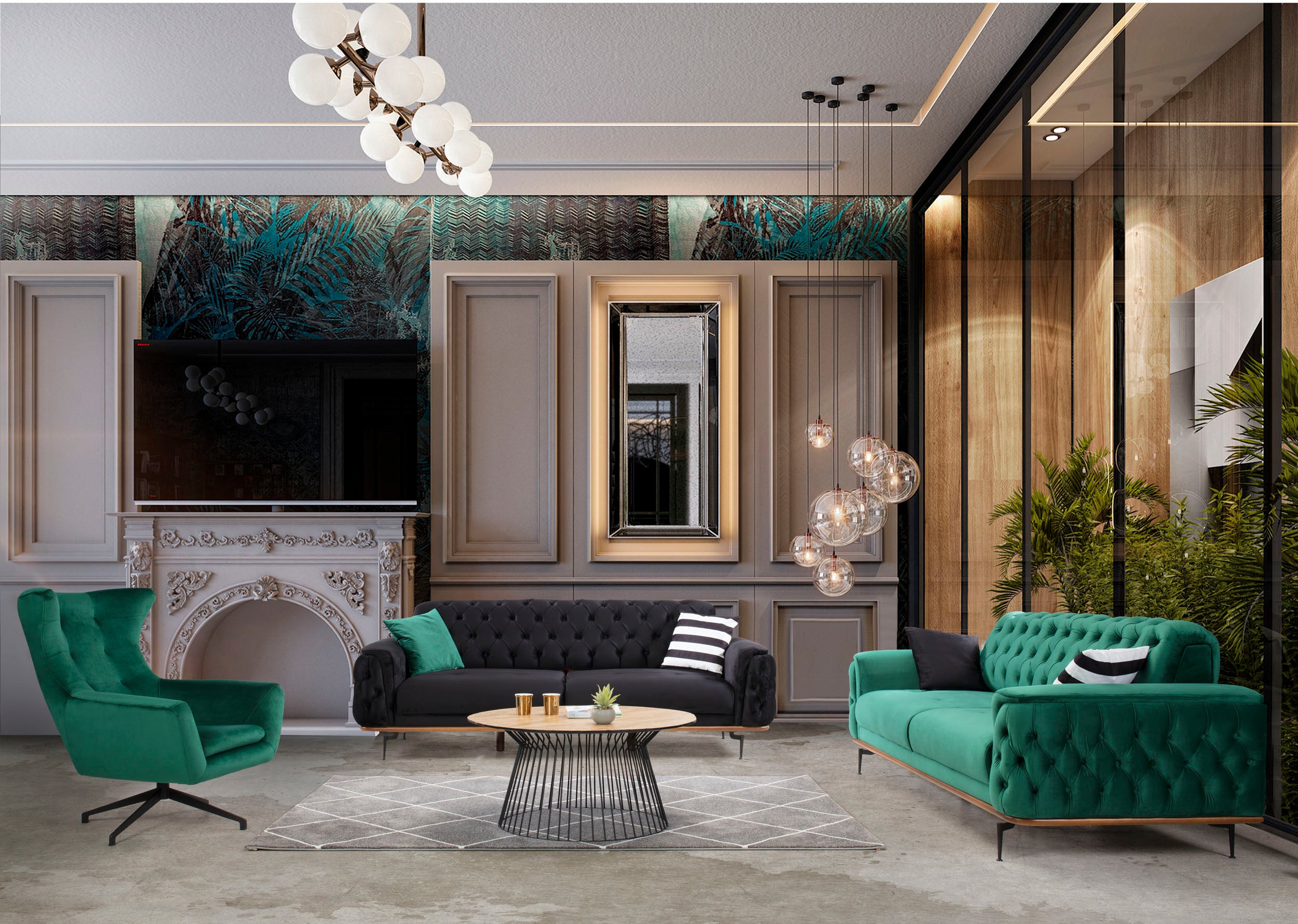 Триместен диван Sofatolia Efes (6684071821508)