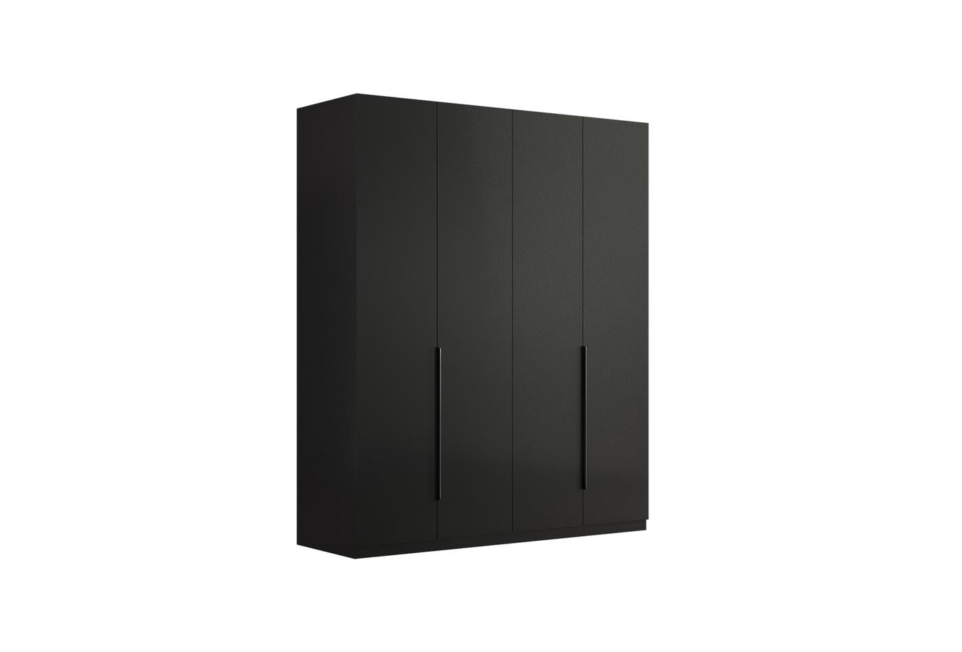 Четирикрилен гардероб «Legato Black» - ширина 181см