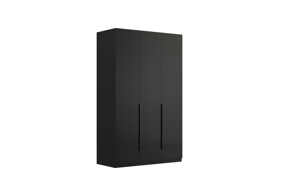 Трикрилен гардероб «Legato Black» - ширина 136см