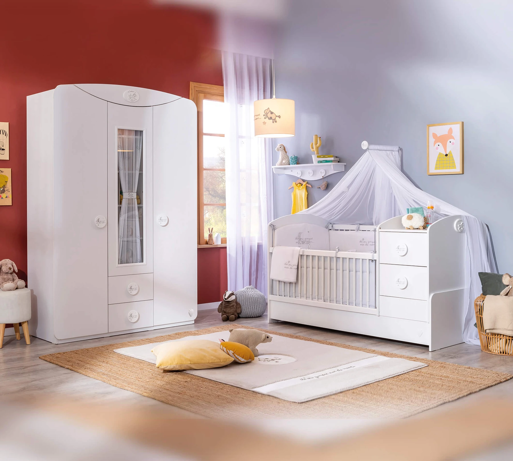 Трикрилен гардероб «Baby Cotton» - ширина 133см