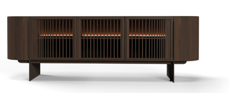 Бюфет «Riva» с естествен фурнир, с LED осветление, размер 240х78х51см
