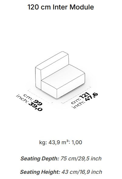 15 модула за модулен диван «Cubic»
