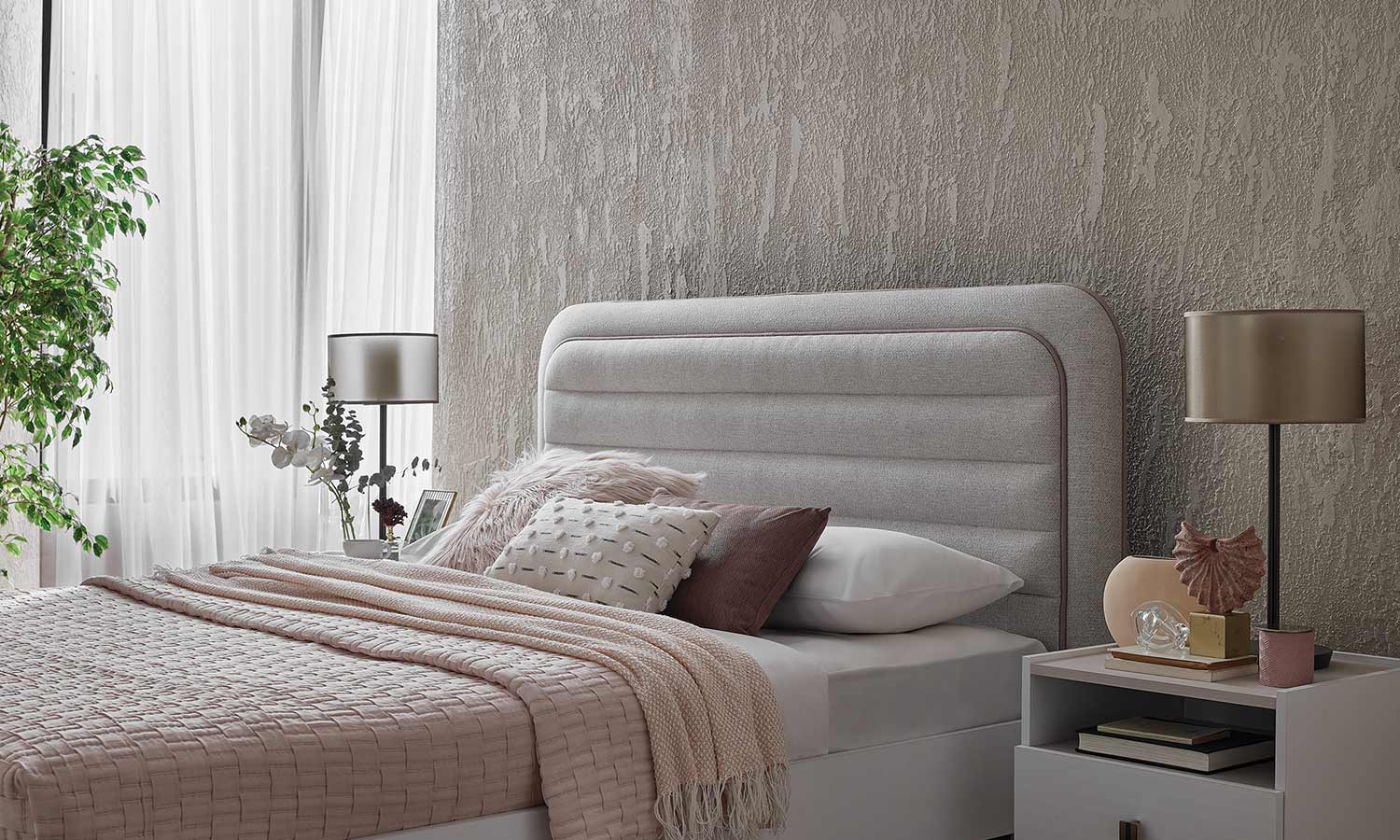 Тапицирана табла за легло «Lumina»