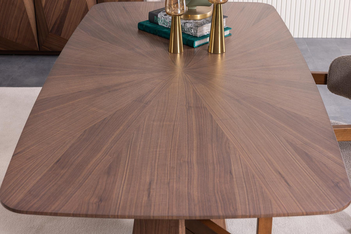 Трапезна маса «Carisma Walnut» с естествен фурнир